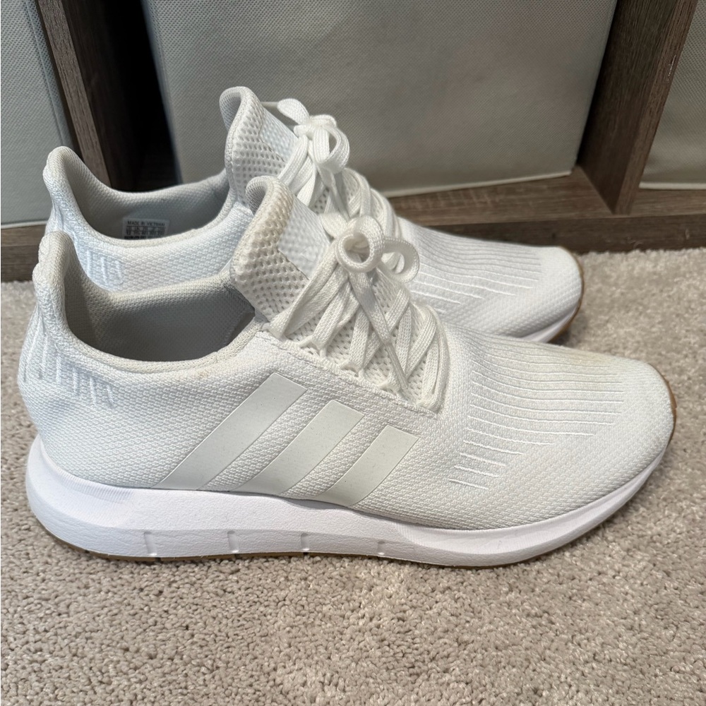 Adidas All-White Running Shoes